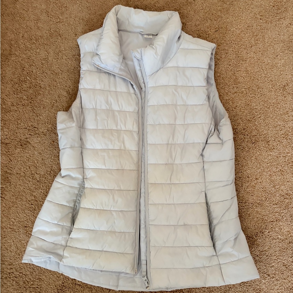 Old Navy Light Gray Puffer Vest